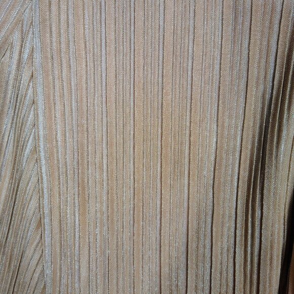 Maeve By Anthropologie Ambra Midi Skirt Women's Small Rose Gold Metallic Pleated - Picture 3 of 11